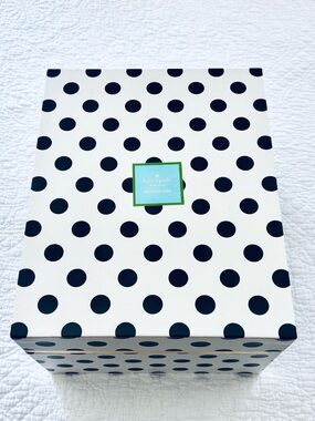 ❗️Kate Spade Nesting Box White with Black Polka Dots